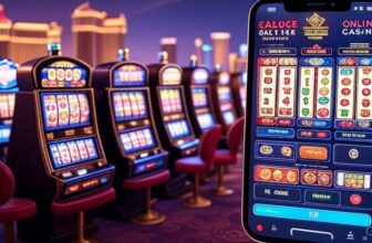 Caesars Entertainment Q2 2025 revenue growth with digital casino interface and Las Vegas skyline