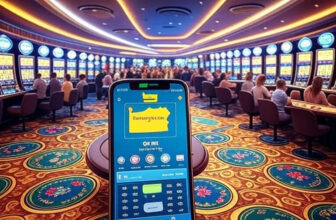 Pennsylvania casino floor with online gaming interface, showcasing record $6.4 billion revenue in 2024/25